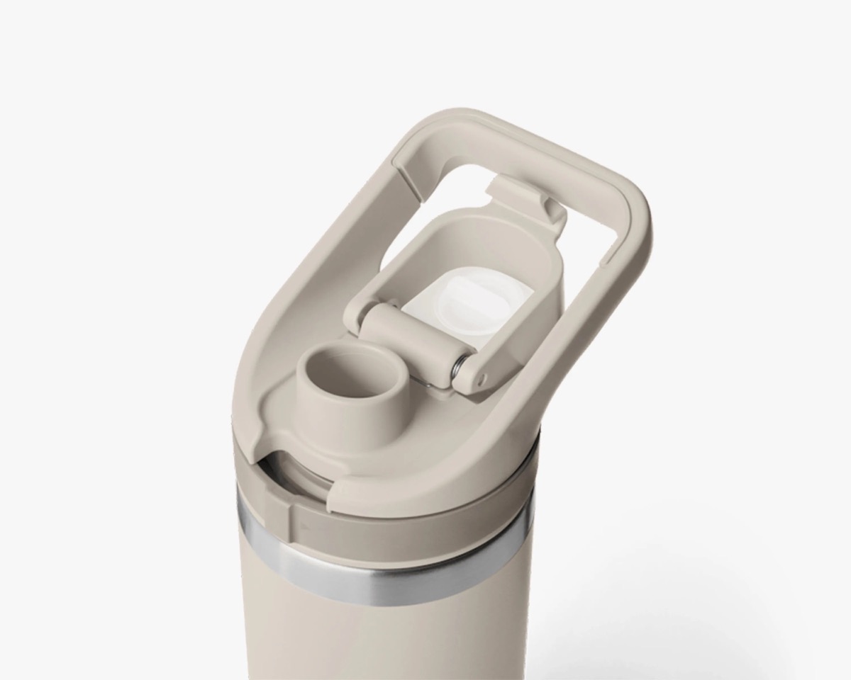 YETI Rambler bottle with the new Flip Chug Cap